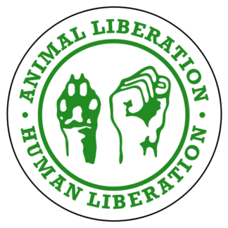 Human Liberation Animal Liberation Sticker (Green)